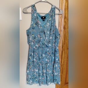 Iz Byer Blue Floral Dress